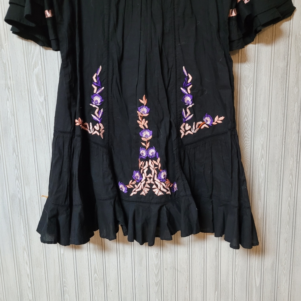 Free People Pavlov Embroidered Smock Dress Size S - Picture 8 of 11